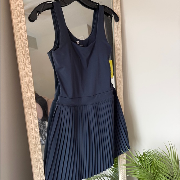 All in Motion Dark Blue Pleated Dress - Picture 3 of 6